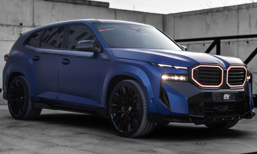 Matt blue BMW XM with Renegade kit in Cannes
