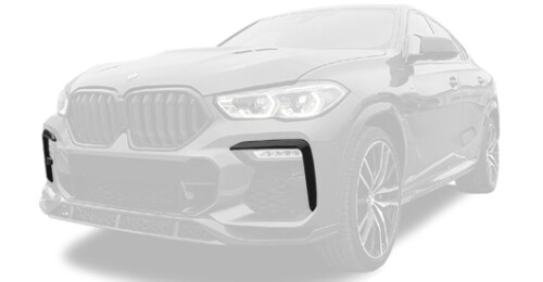 Карбоновые вставки в передний бампер для BMW X6 G06