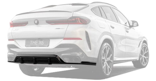 Carbon heckdiffusor für BMW X6 G06