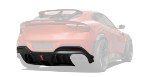 Diffusor der hinteren Stoßstange aus Carbon für Ferrari Purosangue