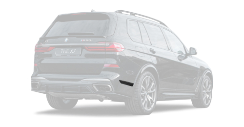 Carbon-Seiteneinsätze für die Heckstoßstange des BMW X7